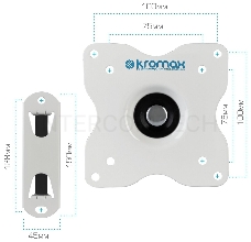 Кронштейн для телевизора Kromax DIX-15 белый 15-28 макс.30кг настенный поворот и наклон