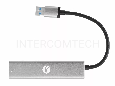 Переходник USB 3.0 -->RJ-45 1000Mbps+3 USB3.0, Aluminum Shell, 0.2м VCOM <DH312A>