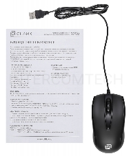 Мышь Oklick 325M черный оптическая (1000dpi) USB (2but)