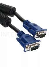 Кабель VGA 5м AOpen 2 фильтра, монитор-SVGA card 15M-15M, ACG341AD-5M 