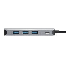 Адаптер концентратор USB 3.1 Type-A --> 4 USB3.0 Alum Shell HUB + PD , VCOM <CU4383A>