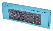 Клавиатура Oklick 400MR черный USB slim Multimedia