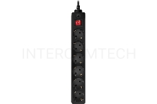 Фильтр SVEN Optima 3 м (6 розеток) черный, цветная коробка/ Surge Protector  SVEN Optima 3 m (6 outlets) black, color box