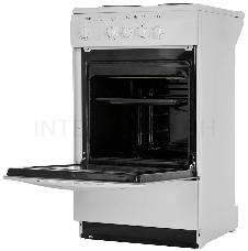 Плита электрическая DE LUXE 5004.12э кр белая ШхГхВ 50x50x85,конфорка на 2кВт,таймер,духовка с терморегулятором, грилем, вертелом с эл./приводом, подсветкой.белая