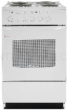 Плита электрическая DE LUXE 5004.12э кр белая ШхГхВ 50x50x85,конфорка на 2кВт,таймер,духовка с терморегулятором, грилем, вертелом с эл./приводом, подсветкой.белая