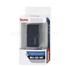 Устройство чтения карт памяти USB2.0 Buro BU-CR-151 черный