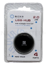 Концентратор 5bites HB24-200BK 4*USB2.0 / USB PLUG / BLACK