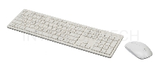 Клавиатура + мышь Oklick 240M клав:белый мышь:белый USB беспроводная slim Multimedia