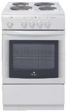 Плита электрическая De Luxe 506004.04э белыйдуховка с терморегулятором, без щитка, без крышки