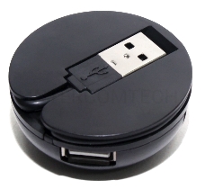 Концентратор 5bites HB24-200BK 4*USB2.0 / USB PLUG / BLACK