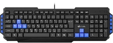 Клавиатура Oklick 750G черный/синий USB Multimedia Gamer