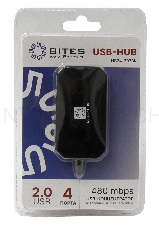 Концентратор 5bites HB24-207BK 4*USB2.0 / USB 60CM / BLACK