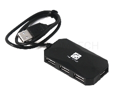 Концентратор 5bites HB24-207BK 4*USB2.0 / USB 60CM / BLACK