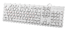Клавиатура Oklick 505M белый USB slim