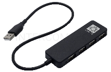 Концентратор 5bites HB24-209BK 4*USB2.0 / USB PLUG / BLACK