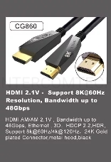 Кабель HDMI 19M/M,ver. 2.1, 8K@60 Hz 0.5m VCOM <CG860-0.5M>