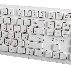 Клавиатура Oklick 505M белый USB slim