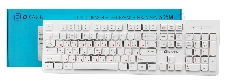 Клавиатура Oklick 505M белый USB slim