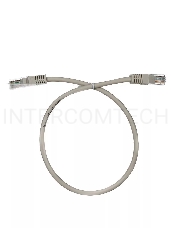 Патчкорд 0,5м Aopen UTP кат.5е RJ45, литой, серый, ANP511_0.5M