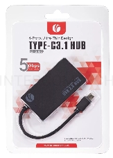 Хаб VCOM USB3.1 Type-CM --> 4*USB3.0 (F)