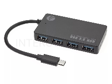Хаб VCOM USB3.1 Type-CM --> 4*USB3.0 (F)