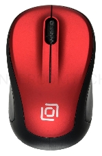 Мышь Oklick 665MW черный/красный оптическая (1000dpi) беспроводная USB (3but)