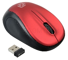 Мышь Oklick 665MW черный/красный оптическая (1000dpi) беспроводная USB (3but)