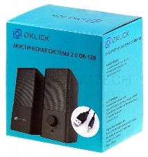 Колонки Oklick OK-128 2.0 черный 6Вт