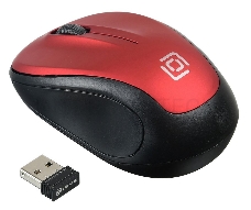 Мышь Oklick 665MW черный/красный оптическая (1000dpi) беспроводная USB (3but)