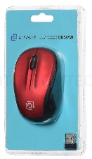 Мышь Oklick 665MW черный/красный оптическая (1000dpi) беспроводная USB (3but)