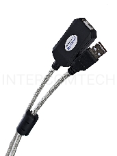 Кабель AM/AF USB2.0 10м Aopen удлинитель активный(с усилителем) USB2.0-repeater, ACU823-10M