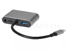 Адаптер USB Type-Cm-->VGA, HDMI 4k*30Hz, USB3.0, PD, Audio,iOpen (Aopen/Qust/VCOM)<ACU4511>