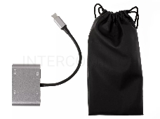 Адаптер USB Type-Cm-->VGA, HDMI 4k*30Hz, USB3.0, PD, Audio,iOpen (Aopen/Qust/VCOM)<ACU4511>