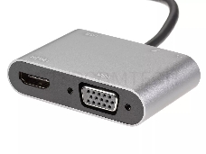 Адаптер USB Type-Cm-->VGA, HDMI 4k*30Hz, USB3.0, PD, Audio,iOpen (Aopen/Qust/VCOM)<ACU4511>