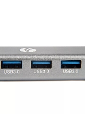 Кабель-концентратор USB 3.1 Type-Cm --> RJ-45+3port USB3.0(f) Aluminum Shell VCOM <DH311A>