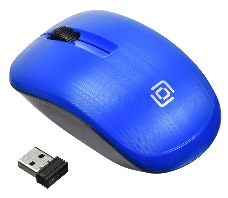 Мышь Oklick 525MW голубой оптическая (1000dpi) беспроводная USB (2but)