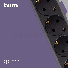 Сетевой фильтр Buro 600SH-16-1.8-B 1.8м (6 розеток) черный (коробка)