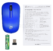 Мышь Oklick 525MW голубой оптическая (1000dpi) беспроводная USB (2but)