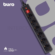 Сетевой фильтр Buro 600SH-16-5-B 5м (6 розеток) черный (коробка)