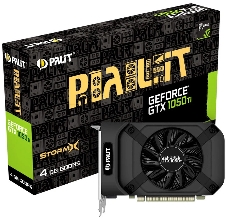 Видеокарта Palit PA-GTX1050Ti StormX 4G nVidia GeForce GTX 1050TI 4096Mb 128bit GDDR5 1290/7000 DVIx1/HDMIx1/DPx1/HDCP Ret