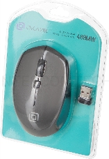 Мышь Oklick 488MW серый/черный оптическая (1600dpi) беспроводная USB (3but)