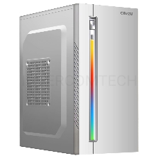 Корпус MiniTower Ginzzu D380, RGB, mATX, 2xUSB2.0, белый,без БП, без вентиляторов