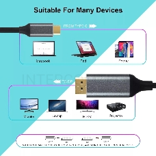 Кабель USB3.1 CM-DP 1.8M CU422MC-1.8M VCOM