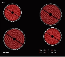 Варочная поверхность Hyundai HHE 6460 BG черный