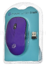 Мышь Oklick 515MW черный/пурпурный оптическая (1200dpi) беспроводная USB (3but)