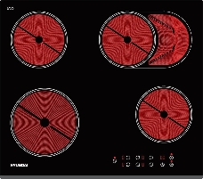 Варочная поверхность Hyundai HHE 6680 BG черный