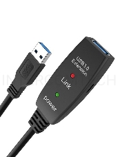 Кабель-адаптер USB3.0-repeater Aopen, удлинительный активный <Am-->Af> 10м