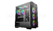 Корпус DeepCool MATREXX 55 V3 ADD-RGB 3F Black (DP-ATX-MATREXX55V3-AR-3F), E-ATX, ATX, mATX, Mini-ITX, Midi-Tower, без БП, с окном, подсветка, 2xUSB 2.0, USB 3.0, Audio
