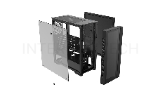 Корпус DeepCool MATREXX 55 V3 ADD-RGB 3F Black (DP-ATX-MATREXX55V3-AR-3F), E-ATX, ATX, mATX, Mini-ITX, Midi-Tower, без БП, с окном, подсветка, 2xUSB 2.0, USB 3.0, Audio