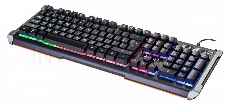 Клавиатура Oklick 717G черный/серый USB Multimedia LED